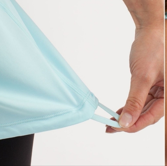 Lululemon dance strap tank aquamarine cross strap ballerina sz 6 self bra - Picture 4 of 12